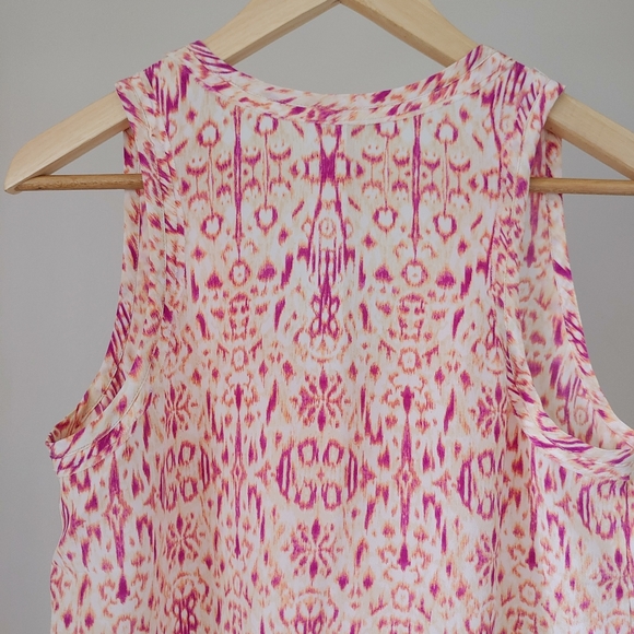 Joie Silk Tank Top Alena Ikat Print Size XS Sleeveless Blouse - Picture 11 of 16